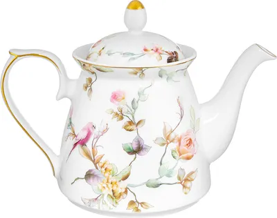 Заварочный чайник Elan Gallery Певчие птички New Bone China / 730878
