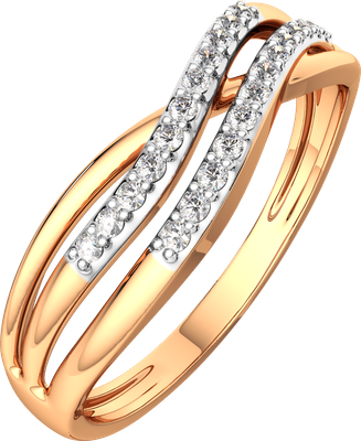 Кольцо из розового золота ZORKA 210832.14K.R (р.18, с фианитами)