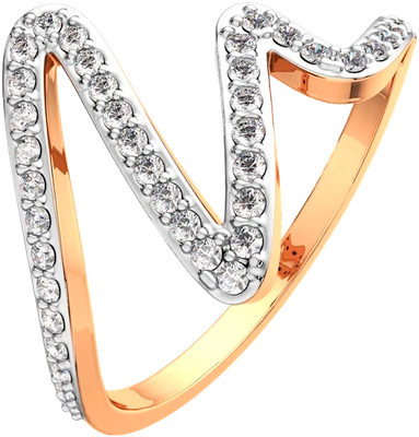 Кольцо из розового золота ZORKA 2101212.14K.R (р.15.5, с фианитами)