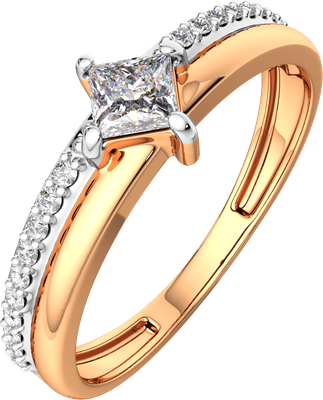 Кольцо из розового золота ZORKA 210844.14K.R (р.17.5, с фианитами)