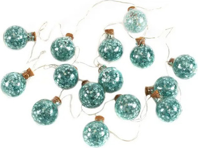 Светодиодная гирлянда Белбогемия Шары Звезды / 105269 (1.6м, 15 лампочек, бирюзовый)