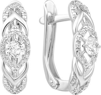 Серьги из серебра 7 КАРАТ П2217-059С (с фианитами)