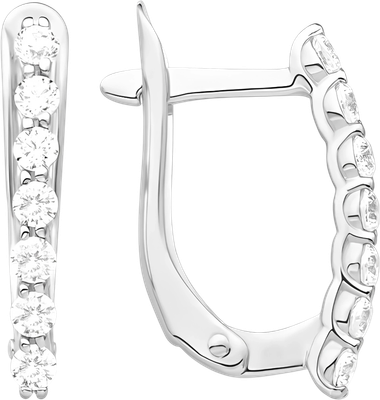 Серьги из серебра 7 КАРАТ П2217-041С (с фианитами)