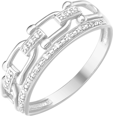 Кольцо из серебра 7 КАРАТ П1217-028С (р.16, с фианитами)