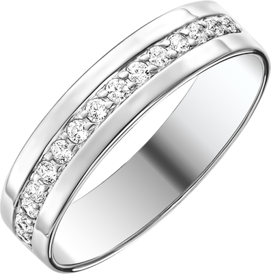 Кольцо из серебра 7 КАРАТ П1217-022С (р.17, с фианитами)