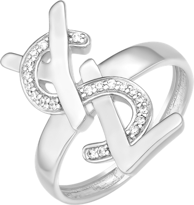 Кольцо из серебра 7 КАРАТ П1217-018С (р.18, с фианитами)