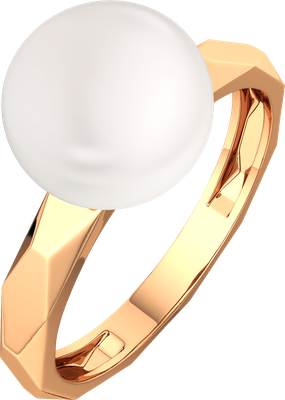 Кольцо из розового золота ZORKA 2101682.14K.R.ZZ (р.17, с жемчугом)