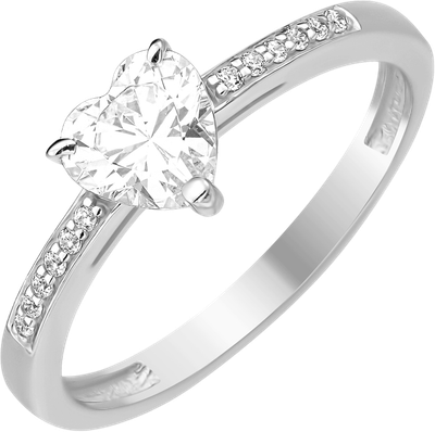 Кольцо из серебра 7 КАРАТ П1217-013С (р.18, с фианитами)