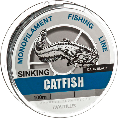 Леска монофильная NAUTILUS Catfish 0.40мм 17.1кг 100м dark black / 06-42302586