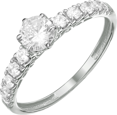 Кольцо из серебра 7 КАРАТ П1217-011С (р.19.5, с фианитами)