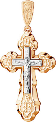 Крестик из красного золота 7 КАРАТ П3105-178К14