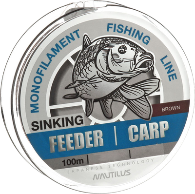 Леска монофильная NAUTILUS Feeder Карп 0.20мм 5.9кг 100м brown / 06-42302565