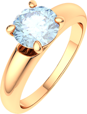 Кольцо помолвочное из розового золота ZORKA 2S40168.14K.R (р.17.5, с топазом)