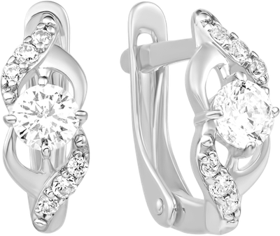 Серьги из серебра 7 КАРАТ П2217-038С (с фианитами)