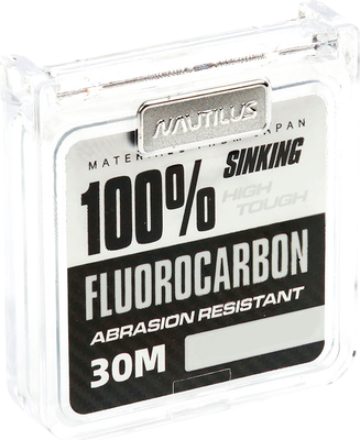 Леска флюорокарбоновая NAUTILUS Fluorocarbon 100% 0.181мм 2.2кг 30м clean / 06-42302597