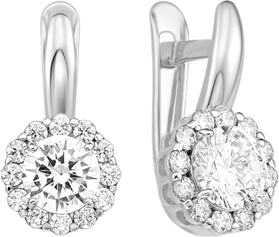 Серьги из серебра 7 КАРАТ П2217-037С (с фианитами)