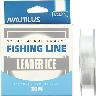 Леска монофильная NAUTILUS Leader Ice 0.10мм 1.3кг 30м clean / 06-42302506