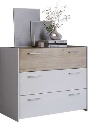 Комод Евва Венеция ВН-3S (бодега белый/гикори кингстон)