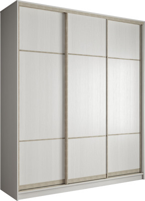 Шкаф-купе Евва АЭП ШК.3 02 21 BbBbH.03 (бодега белый/бодега белый/дуб шато)