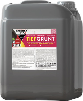 Грунтовка Farbitex Профи Глубокого проникновения TiefGrunt (10кг)