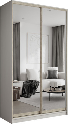 Шкаф-купе Евва АЭП ШК.2.01 158 BbH.05 (бодега белый/зеркало/дуб шато)