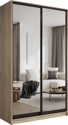 Шкаф-купе Евва АЭП ШК.2.01 158 SG.05 (дуб сонома/зеркало/венге глянец)