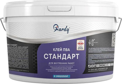 Клей HARDY ПВА стандарт универсальный (10кг)