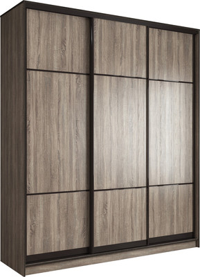 Шкаф-купе Евва АЭП ШК.3.02 203 TTG.03 (дуб трюфель/дуб трюфель/венге глянец)