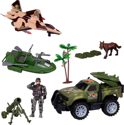 Набор игрушечной техники Abtoys Военная техника с истребителем / PT-01320