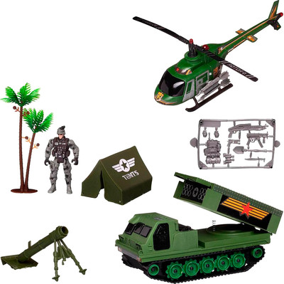 Набор игрушечной техники Abtoys Военная техника с вертолетом / PT-01322