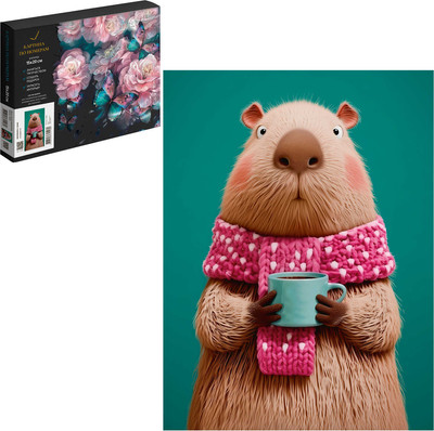 Картина по номерам Феникс+ Капибара с кофе / 71239