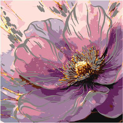 Картина по номерам Феникс+ Розовый мак / 71273