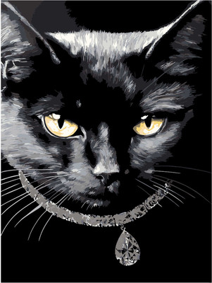 Картина по номерам Феникс+ Кошка с ожерельем / 71282