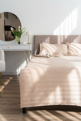 Комплект постельного белья Блакiт Жаккард Евро 70х70 и 50х70 14-1209 / 4527 (бежевый)