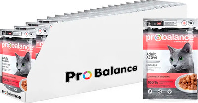 Влажный корм для кошек ProBalance Active для активных кошек (28х85г)