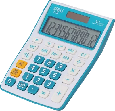 Калькулятор Deli E1238 (синий)