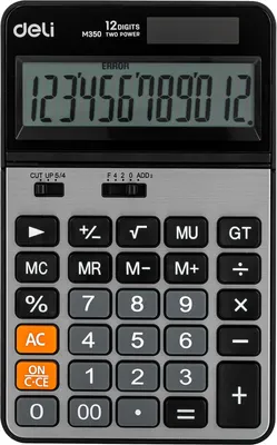 Калькулятор Deli EM350 (серебристый металлик)