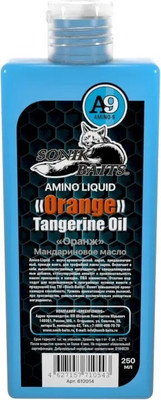 Ароматизатор рыболовный Sonik Baits Ликвид Orange Tangerine Oil / 612014 (250мл, мандариновое масло)