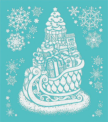 Наклейка на окно Феникс-Презент Сани с подарками 86024