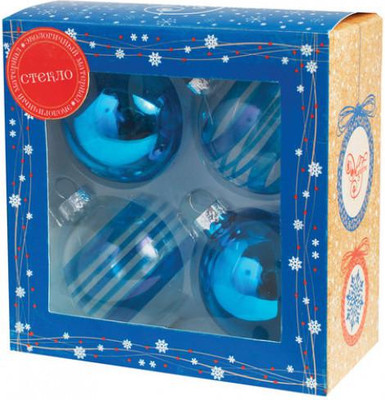 Набор шаров новогодних Феникс-Презент 78940 (4шт)