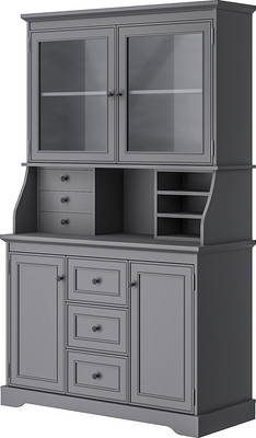 Шкаф с витриной MODULA Тира INV08HS-2D2V3S/1214/503/1998(23) (графит)