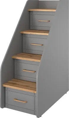 Лестница для кровати MODULA Карпин INV01T-1D3S-500/954/1303(05) (дуб натюрель/серый)