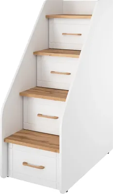 Лестница для кровати MODULA Карпин INV01T-1D3S-500/954/1303(02) (дуб натюрель/белый премиум)