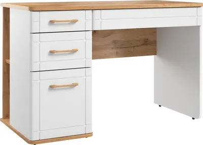 Письменный стол MODULA Карпин INV01SP-3S-1200/600/780(02) (дуб натюрель/белый премиум)