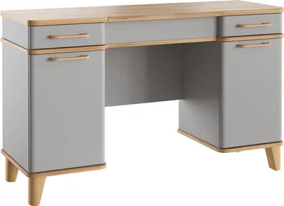 Туалетный столик MODULA Карпин INV01ST-2D1Z2S-1268/425/774(05) (дуб натюрель/серый)