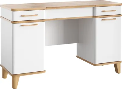 Туалетный столик MODULA Карпин INV01ST-2D1Z2S-1268/425/774(02) (дуб натюрель/белый премиум)