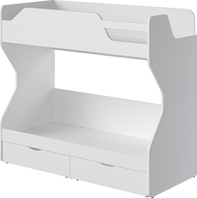 Двухъярусная кровать MODULA Ламелла INV05KW-2054/954/1829(11) (белый премиум)