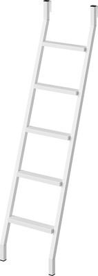 Лестница для кровати MODULA Ламелла INV05L-396/544/1561(20) (белый премиум металл+МДФ лестница)