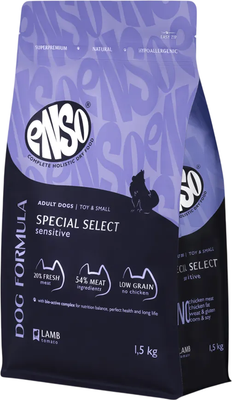 Сухой корм для собак ENSO DF Special Select Для мелк/мини ягненок томат / 020/251253 (1.5кг)