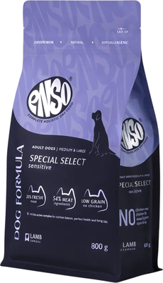 Сухой корм для собак ENSO DF Special Select Для сред/круп ягненок томат / 020/251369 (800г)